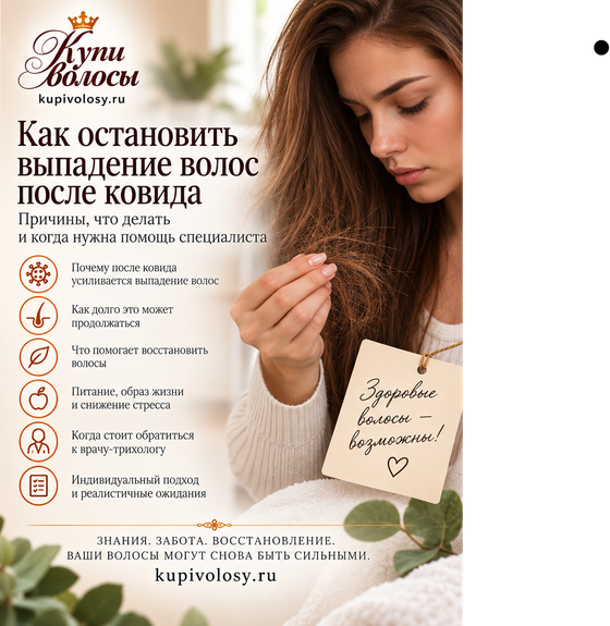 Иллюстрация к статье «Выпадение волос после COVID-19: что известно и когда нужна помощь» — вариант 2