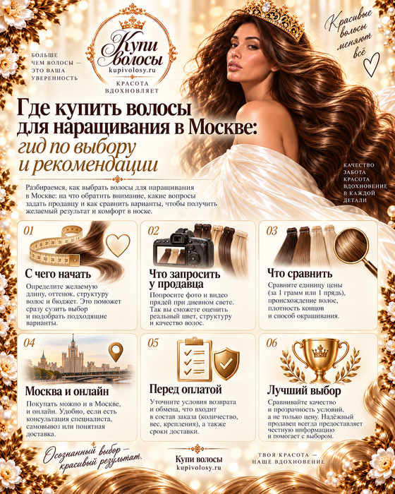 Иллюстрация к статье «Где купить волосы для наращивания в Москве: как организовать выбор»