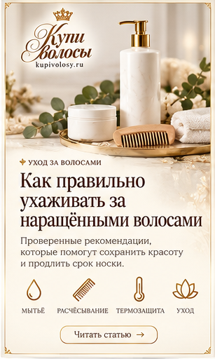 Иллюстрация к статье «Уход за наращёнными волосами: как построить собственную памятку»