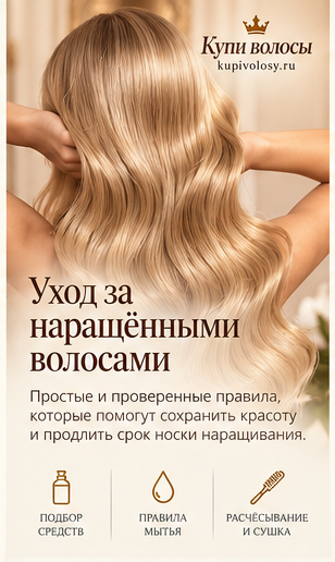 Иллюстрация к статье «Уход за наращёнными волосами: рабочая памятка на каждый день» — вариант 6