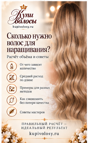 Иллюстрация к статье «Сколько нужно волос для наращивания: как проверить граммы, пряди и комплект» — вариант 1