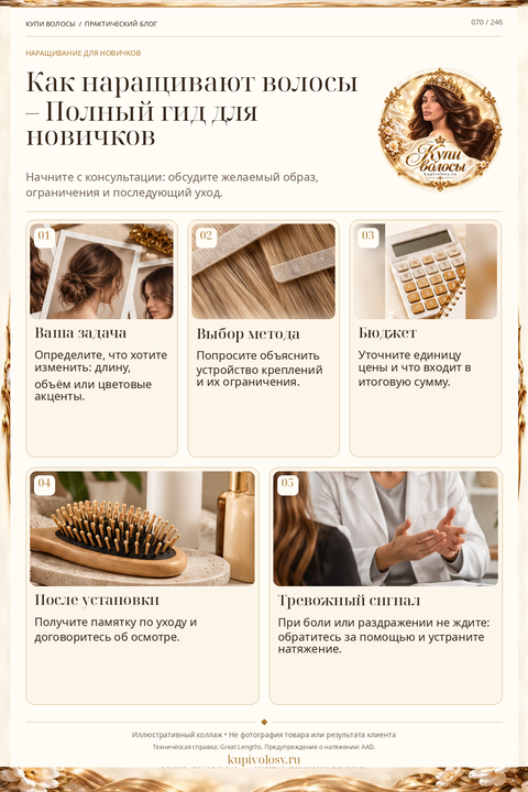 Иллюстрация к статье «Первое наращивание волос: что нужно знать до записи»