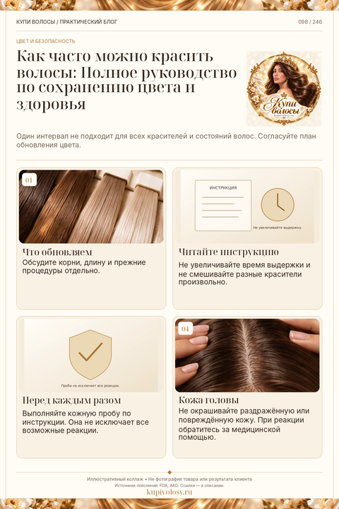 Иллюстрация к статье «Как часто красить волосы: почему одного интервала для всех нет»