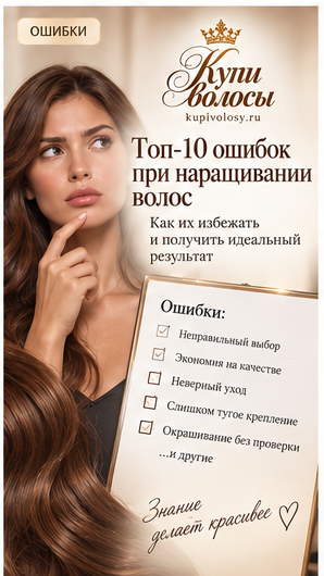 Иллюстрация к статье «Десять ошибок при наращивании волос: что проверить до и после установки»