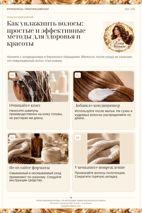 Иллюстрация к статье «Сухие волосы: как добавить мягкость и не спутать её с полным восстановлением»