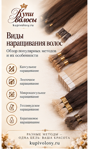 Иллюстрация к статье «Виды наращивания волос: чем различаются основные способы» — вариант 3
