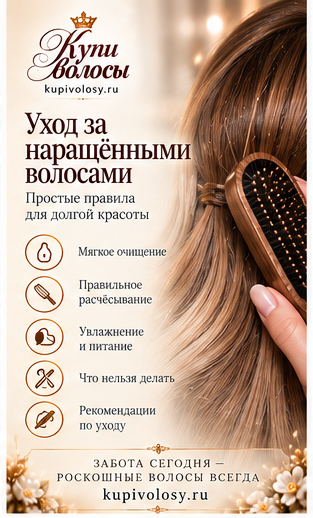 Иллюстрация к статье «Уход за наращёнными волосами: рабочая памятка на каждый день» — вариант 5