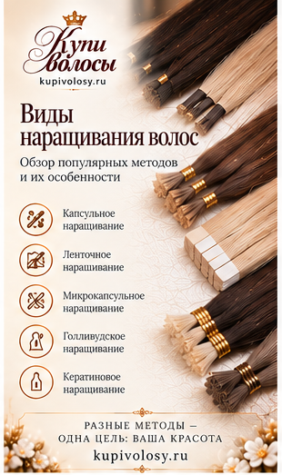 Иллюстрация к статье «Виды наращивания волос: чем различаются основные способы» — вариант 2