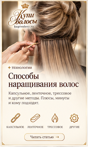Иллюстрация к статье «Способы наращивания волос: выбираем конструкцию под свои привычки» — вариант 1