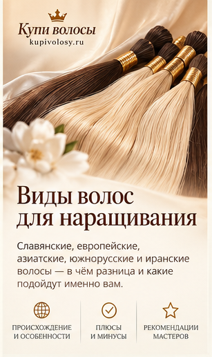 Иллюстрация к статье «Виды волос для наращивания: материал, обработка и форма поставки»