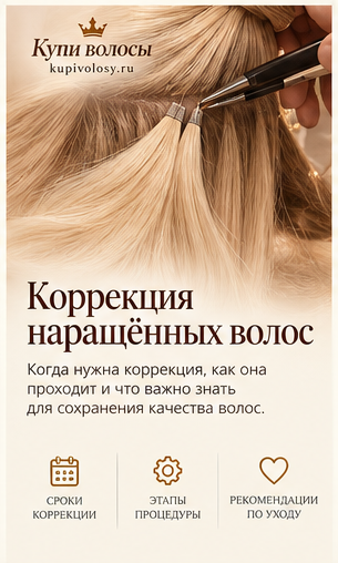 Иллюстрация к статье «Коррекция наращённых волос: когда обсуждать визит и что в него входит»