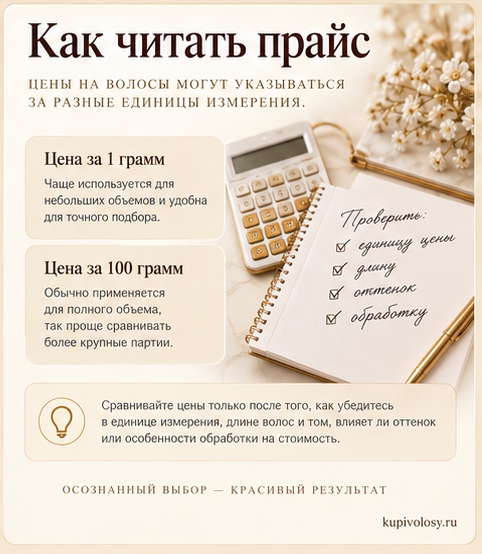 Иллюстрация к статье «Как читать прайс на волосы: сначала единица, затем сумма»