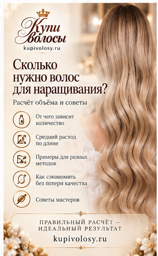 Иллюстрация к статье «Сколько нужно волос для наращивания: как проверить граммы, пряди и комплект» — вариант 3