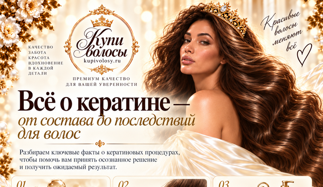 Иллюстрация к статье «Кератиновые составы и последствия для волос: что важно понимать»