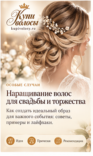 Иллюстрация к статье «Наращивание волос для свадьбы или торжества: планируйте образ вместе с комфортом»