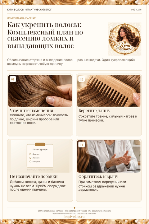 Иллюстрация к статье «Ломкость и выпадение волос: почему «укрепление» начинается с различия»