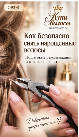 Иллюстрация к статье «Снятие наращённых волос: как подготовиться и избежать грубого воздействия» — вариант 1