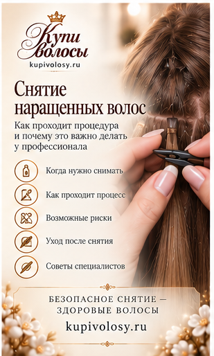 Иллюстрация к статье «Снятие наращённых волос: что важно знать до процедуры» — вариант 1