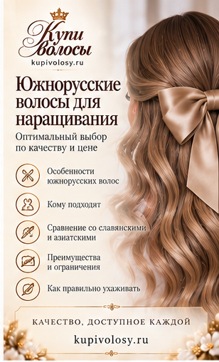 Иллюстрация к статье «Южнорусские волосы для наращивания: подбор под фактуру и повседневный уход»