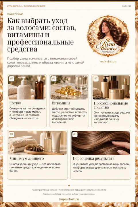 Иллюстрация к статье «Как выбрать уход за волосами: состав, добавки и реальная задача»