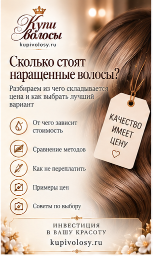 Иллюстрация к статье «Сколько стоят наращённые волосы: материал, работа и расходы после установки» — вариант 1