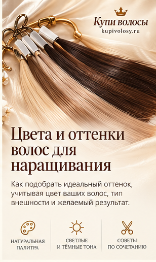 Иллюстрация к статье «Цвета и оттенки волос для наращивания: как избежать ошибки при подборе»